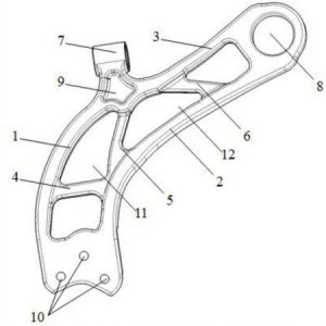 一种汽车铝合金三角臂轻量化结构- CN201520131902.9