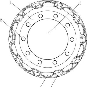 一种汽车用散热型轻量化车轮轮辐- CN201020553032.1