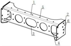 一种轻量化载货汽车车架前端横梁- CN201520407746.4
