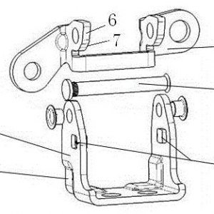 轻量化双触点车门铰链结构- CN201520496124.3